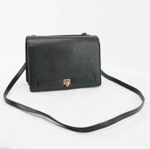 Valentino Garavani Vintage Black Leather Shoulder Bag -